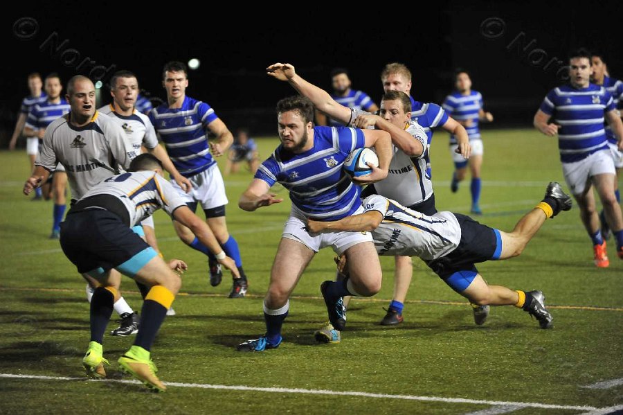 Wheaton Men\'s Rugby vs Mass Maritime.  Photo by Keith Nordstrom